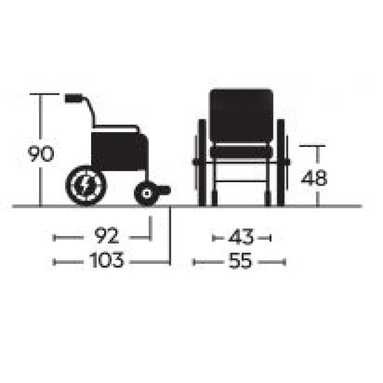 ILCA FOLDING ULTRALIGHT ELECTRIC WHEELCHAIR