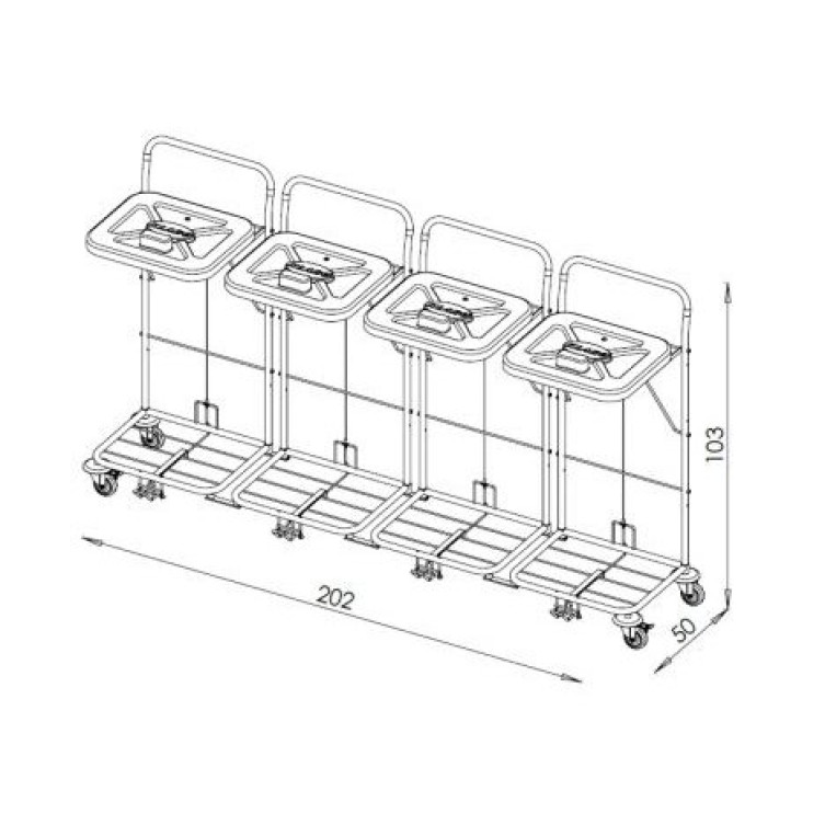 LOGISTIKOS VEŽIMĖLIS VAKO120C/4 - 23048K4