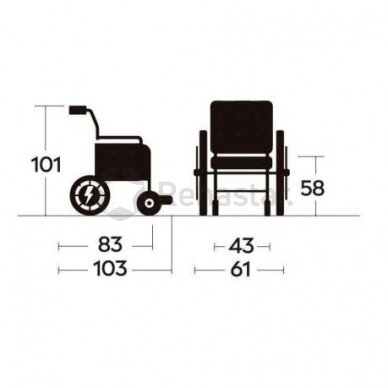 BAHIA COMFORT ELECTRIC FOLDABLE WHEELCHAIR