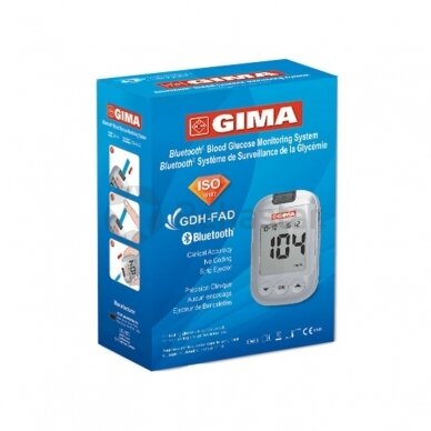 GIMA GLUCOSE MONITOR KIT mg/dL with Bluetooth