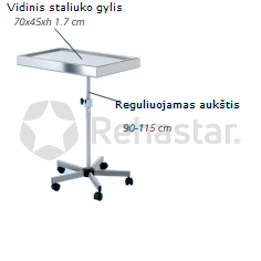 Instrumentinis reguliuojamo aukščio staliukas Mayo Simple