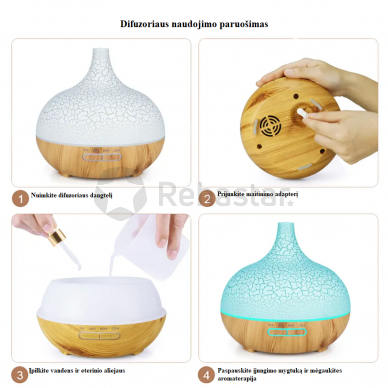 LED patterned essential oil diffuser. 400 ml