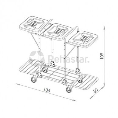 Logistikos vežimėlis VAKO120J - 122337