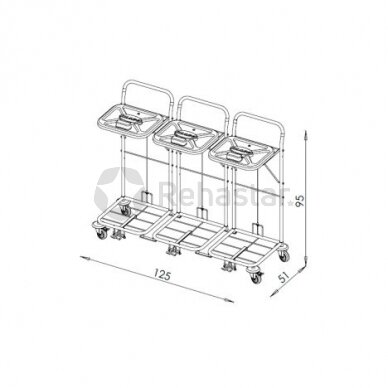 Logistics trolley VAKO80C / 3 - 8006