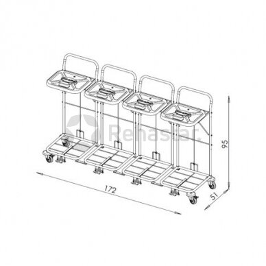 Logistics trolley VAKO80C / 4 - 8007