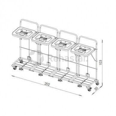 Logistikos vežimėlis VAKO120C/4 - 23048K4