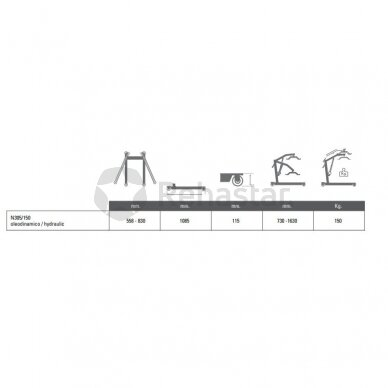 Mobilus hidraulinis neįgaliųjų pacientų keltuvas N305/150