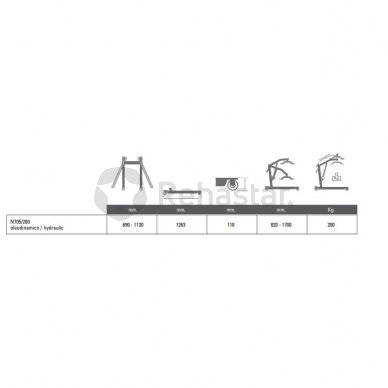 Mobilus hidraulinis neįgaliųjų pacientų keltuvas N705/200
