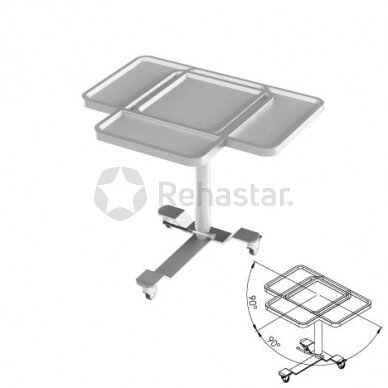 Stainless steel table for instruments MAYO 1114