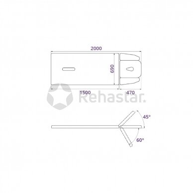 Stationary rehabilitation table EVO 2 E