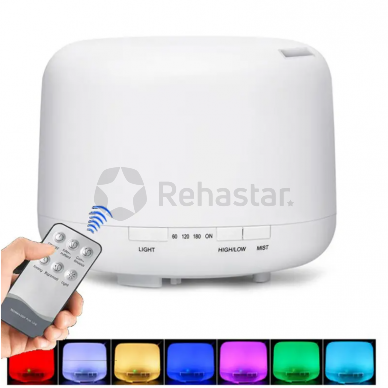 Ultrasonic essential oil diffuser LED 500ml with remote control