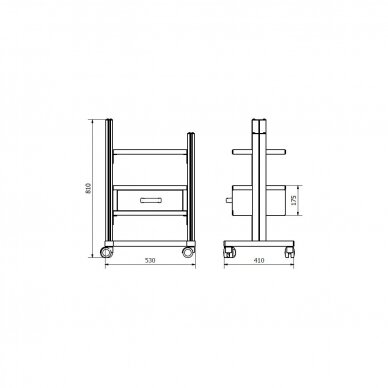 Trolley for medical equipment STA1