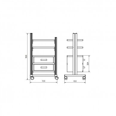 Trolley for medical equipment STA2