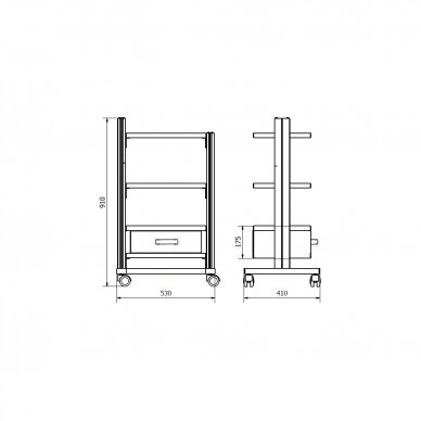 Trolley for medical equipment STA3