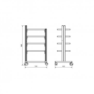 Trolley for medical equipment STA5