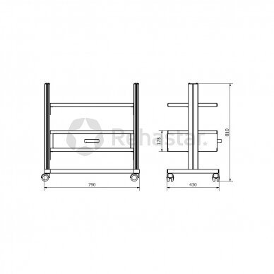 Cart for medical equipment STA8