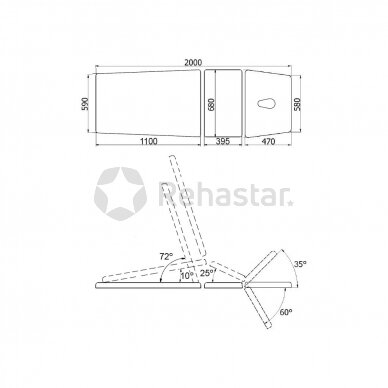 Stalas reabilitacijai XSR 3 LE